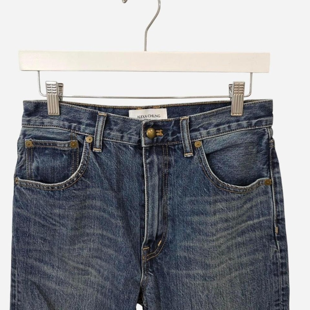 Alexa Chung High Waisted Straight Leg Jeans Medium Wash NS882 DM8487 Size 26